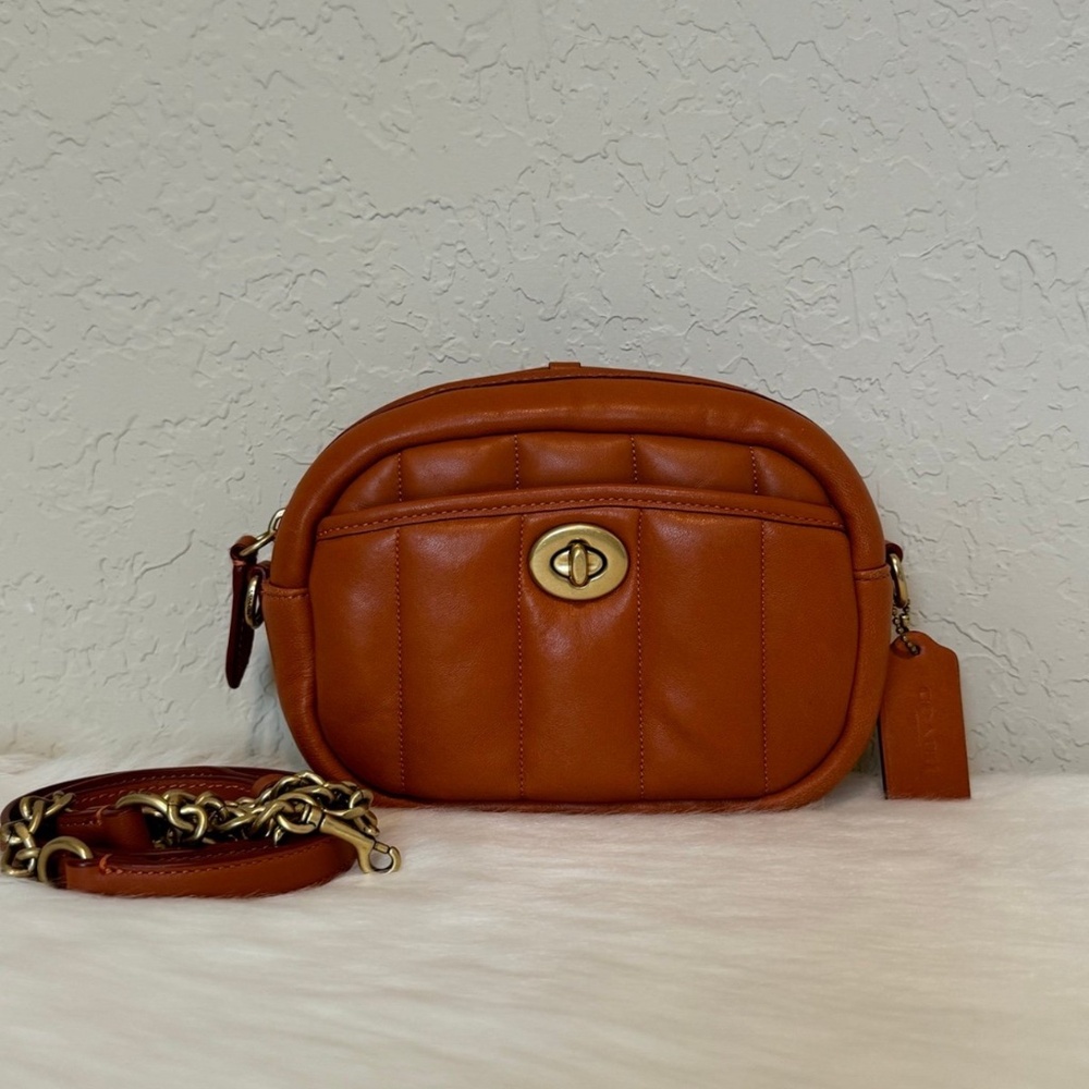 Coach Small Camera Bag With Quilting